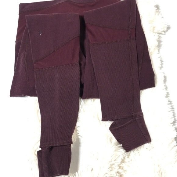 Lululemon Devi Yoga Pant Heathered Bordeaux Drama / Black Cherry 6 - Picture 6 of 8